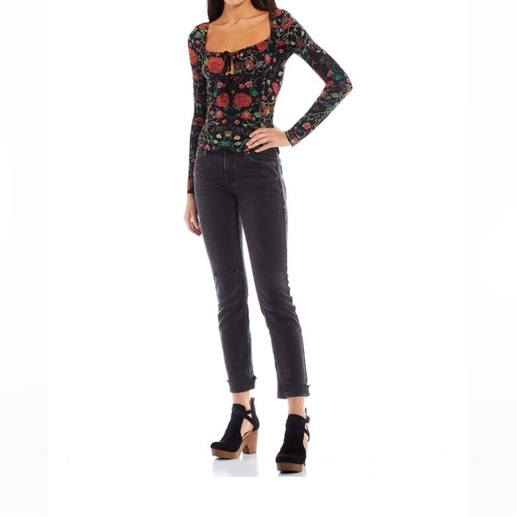 NWT Free People Black Slim Boyfriend size 26 - Picture 1 of 13